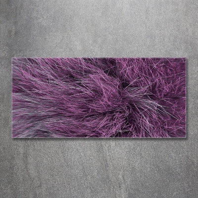 Glass wall art Pink fur