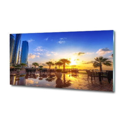 Printed glass wall art Abu