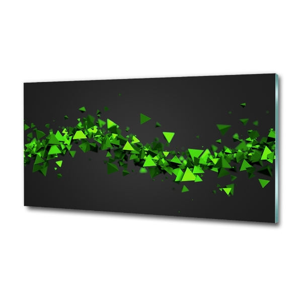 Glass wall art Geometric wave