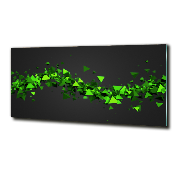 Glass wall art Geometric wave