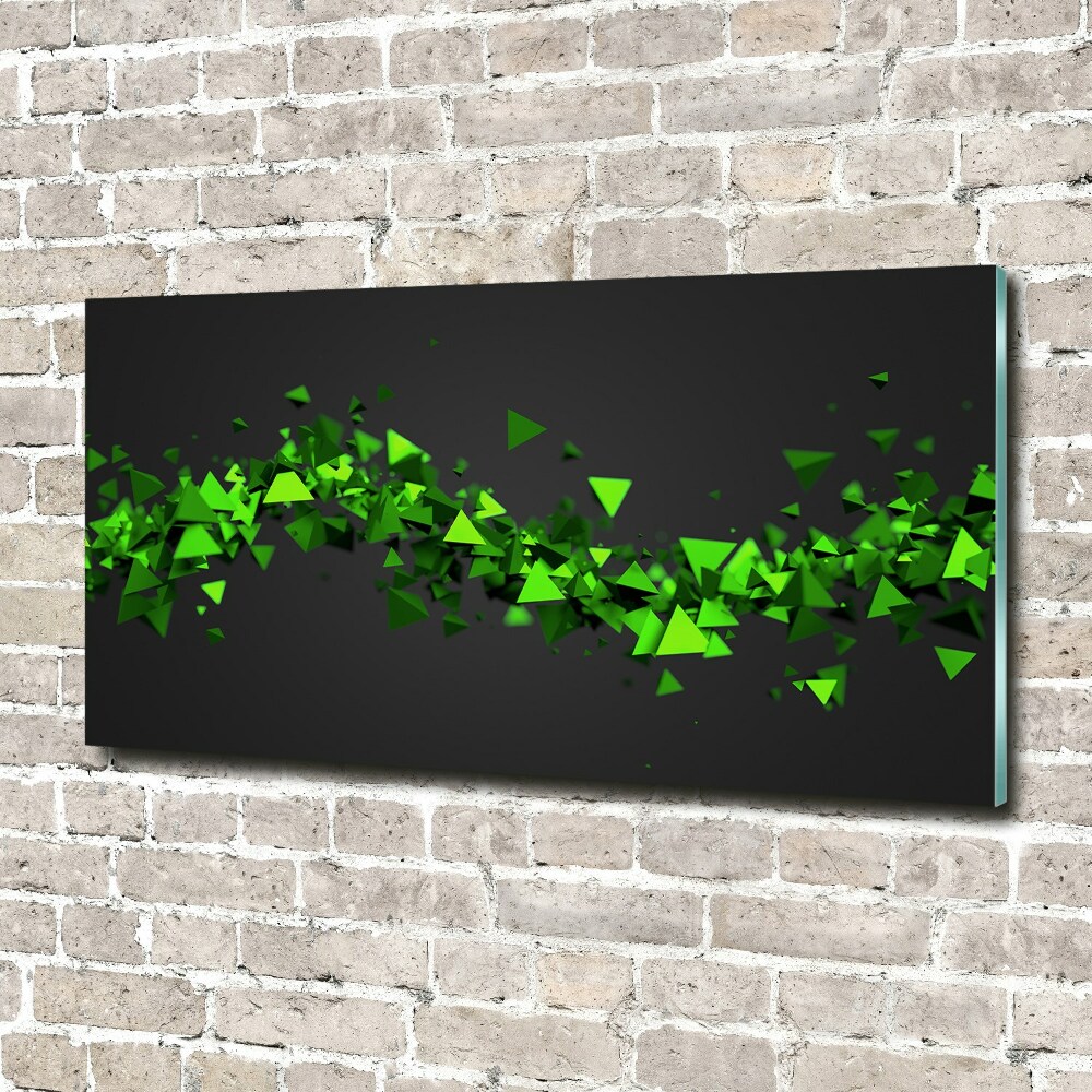 Glass wall art Geometric wave