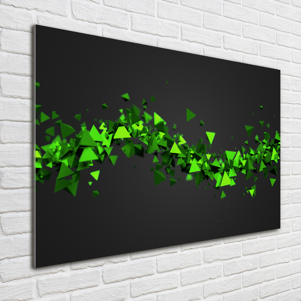 Glass wall art Geometric wave