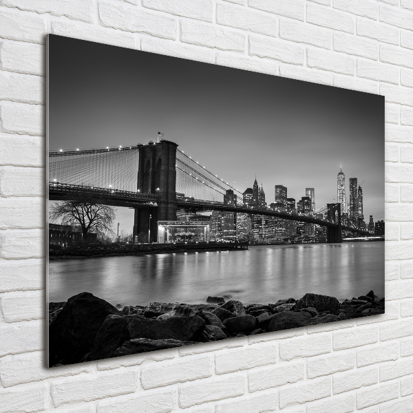 Printed glass wall art New york