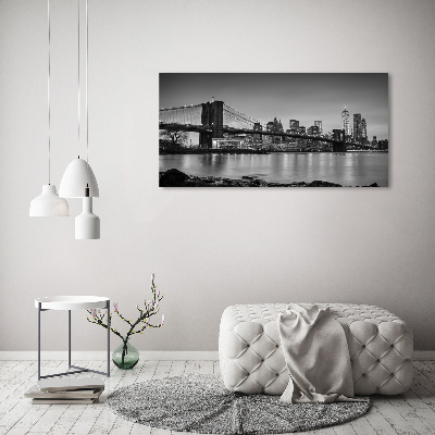 Printed glass wall art New york