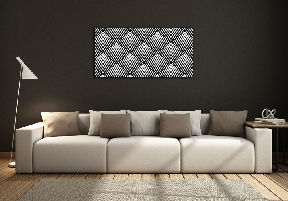 Glass wall art Geometric background