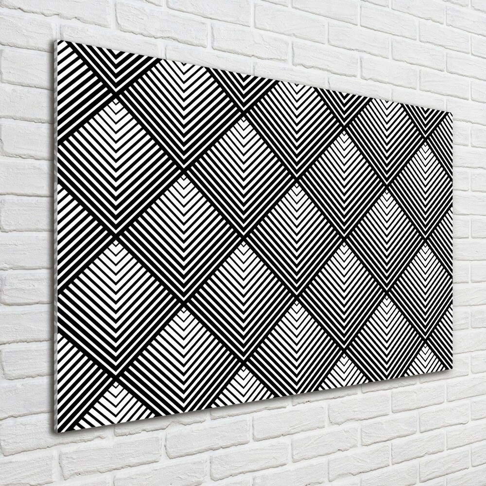 Glass wall art Geometric background