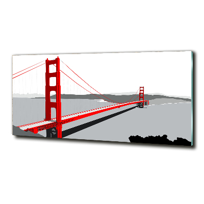 Glass wall art large San francisco bridge