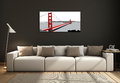 Glass wall art large San francisco bridge