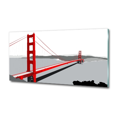 Glass wall art large San francisco bridge