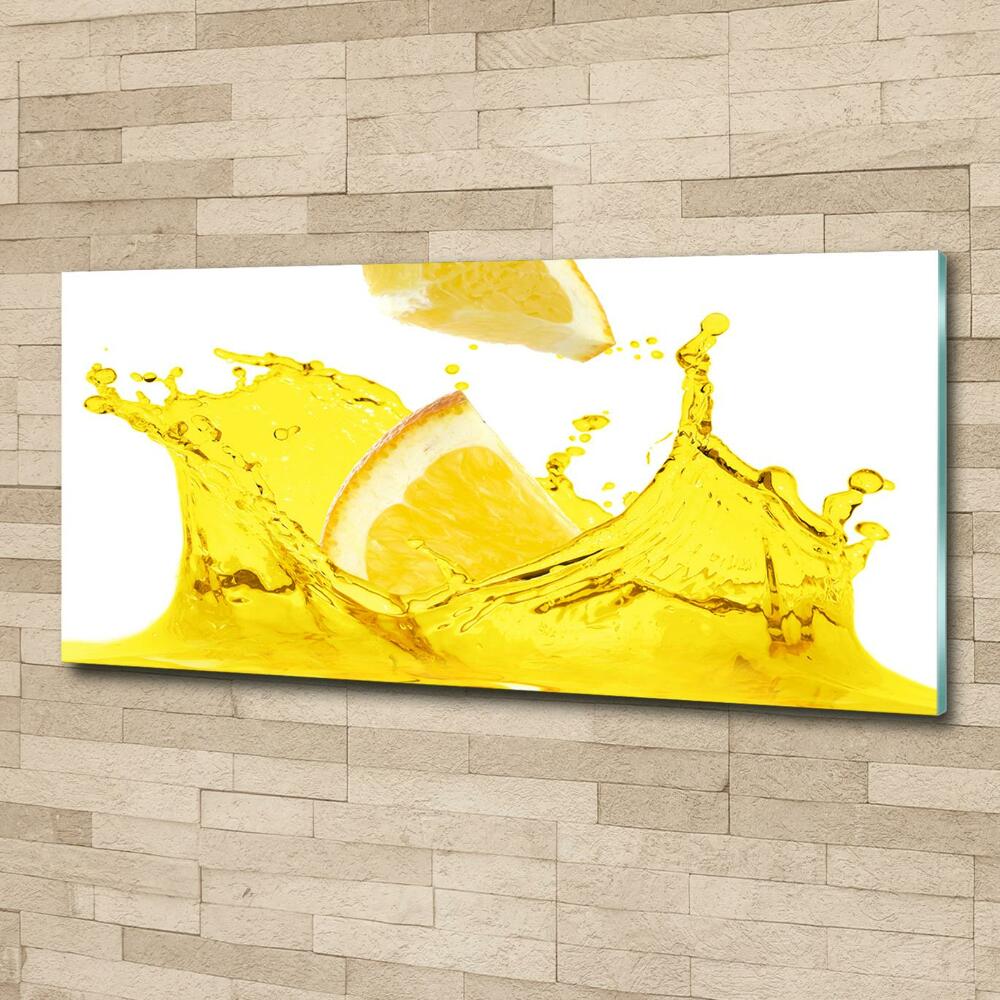 Glass art print Lemon slices