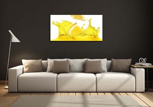 Glass art print Lemon slices