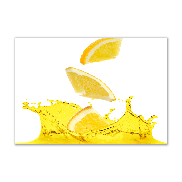 Glass art print Lemon slices