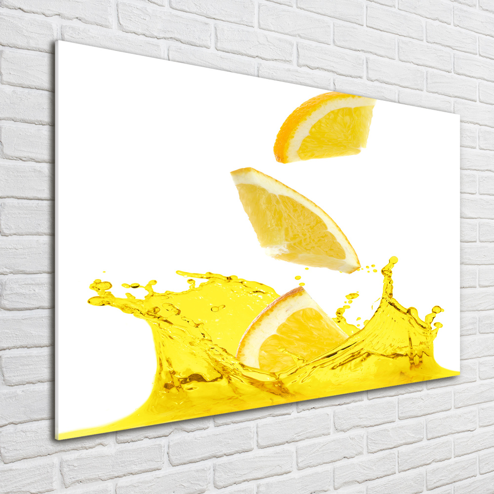 Glass art print Lemon slices