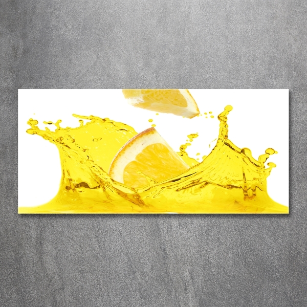 Glass art print Lemon slices