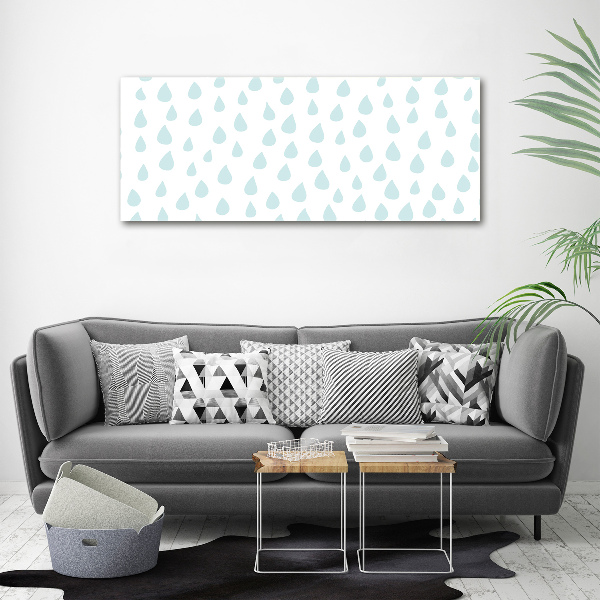 Printed glass wall art Droplets