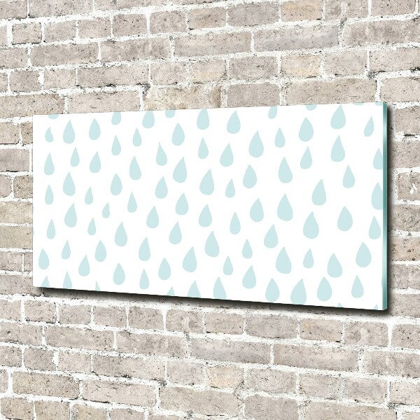 Printed glass wall art Droplets