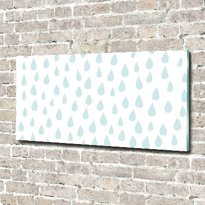 Printed glass wall art Droplets