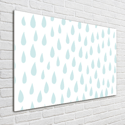 Printed glass wall art Droplets