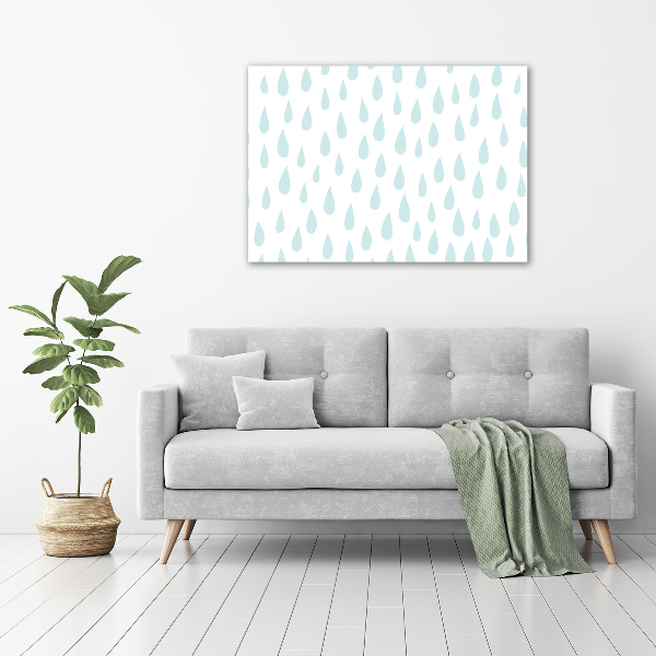 Printed glass wall art Droplets