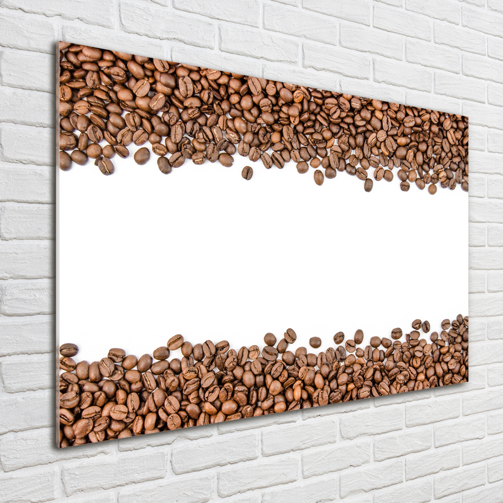 Wall art on glass Coffee beans