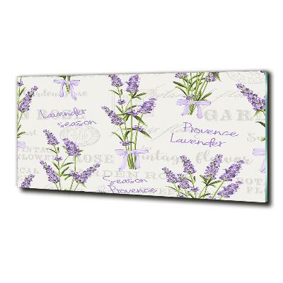 Glass picture wall art Lavender