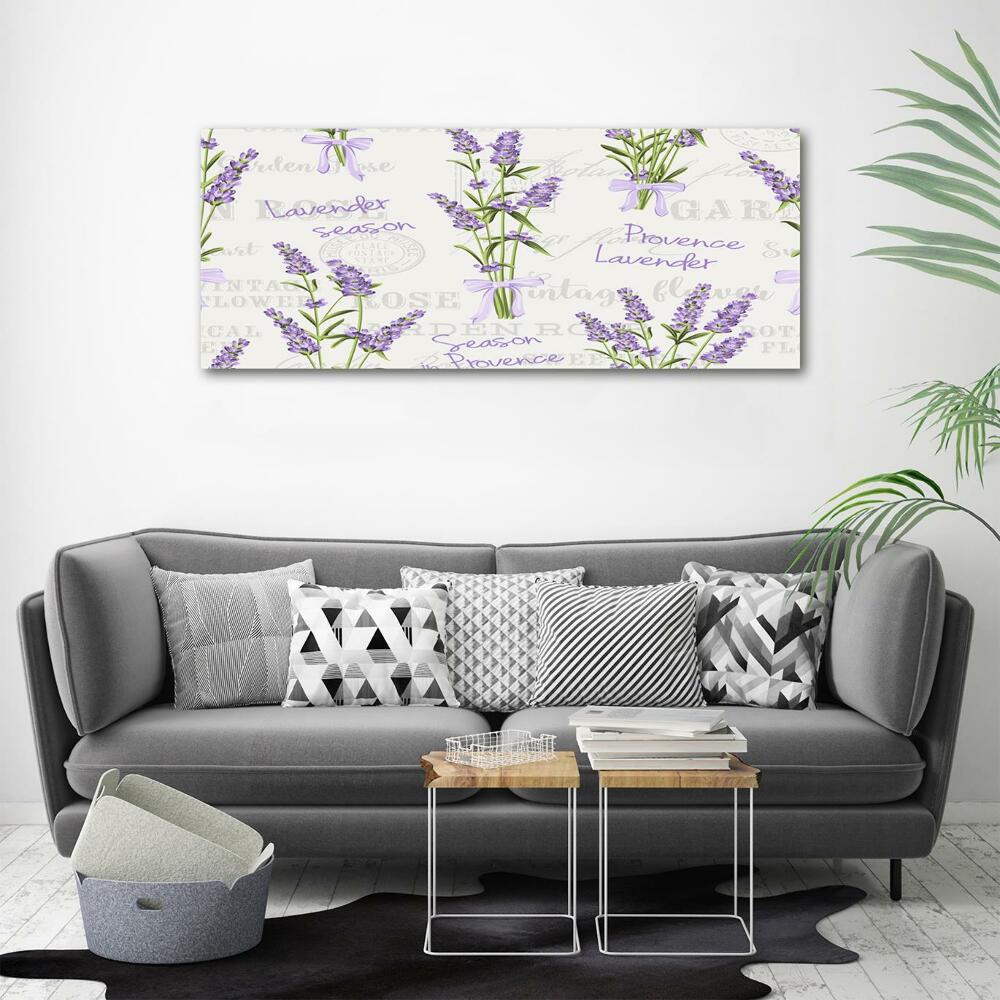 Glass picture wall art Lavender