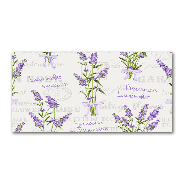 Glass picture wall art Lavender