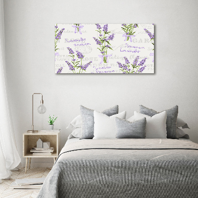 Glass picture wall art Lavender