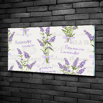 Glass picture wall art Lavender