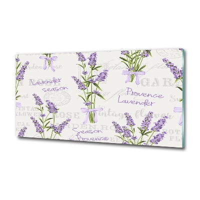 Glass picture wall art Lavender