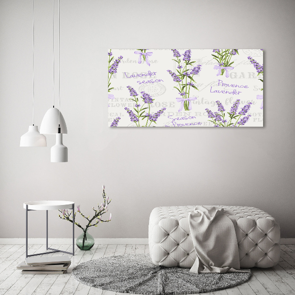 Glass picture wall art Lavender