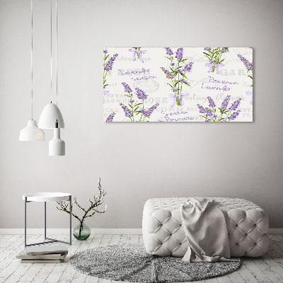 Glass picture wall art Lavender