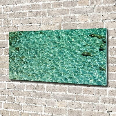 Glass picture print Transparent water