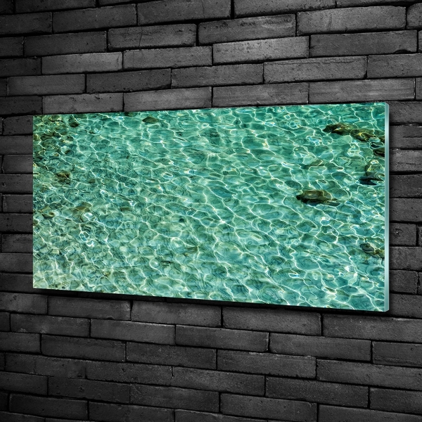 Glass picture print Transparent water