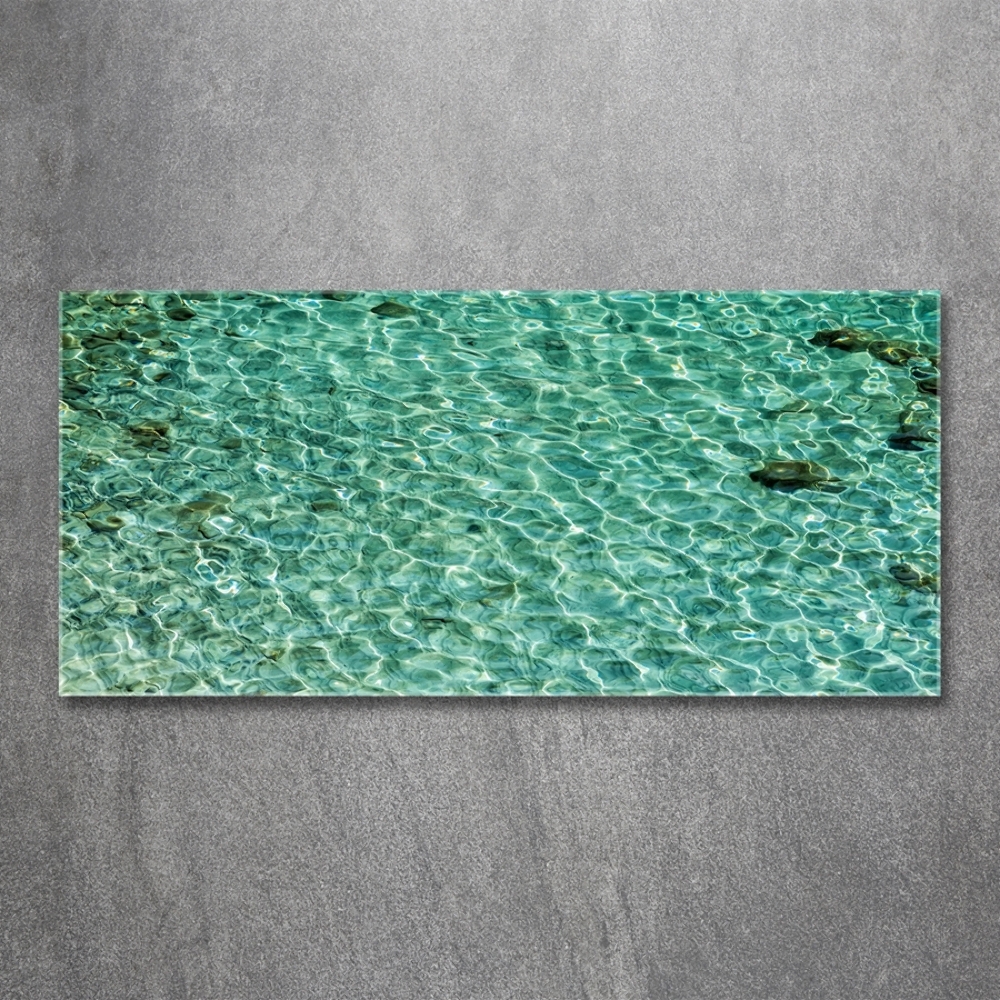 Glass picture print Transparent water