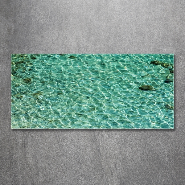 Glass picture print Transparent water