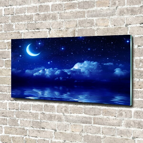 Glass picture print Sky at night