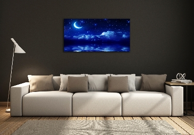 Glass picture print Sky at night