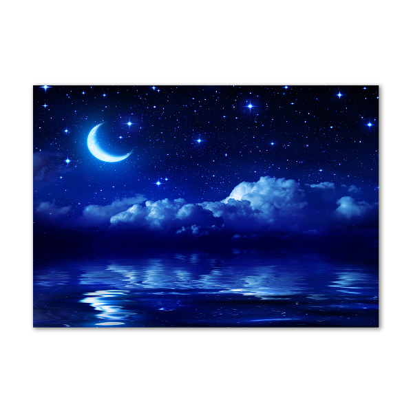 Glass picture print Sky at night