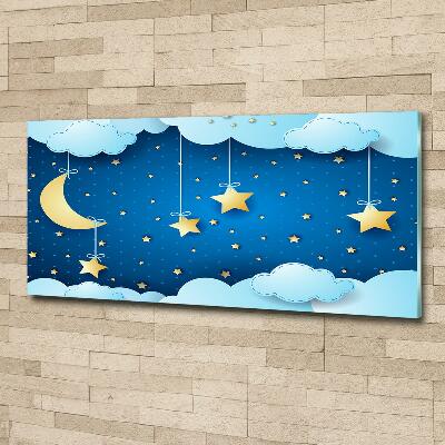 Printed glass wall art Sky at night