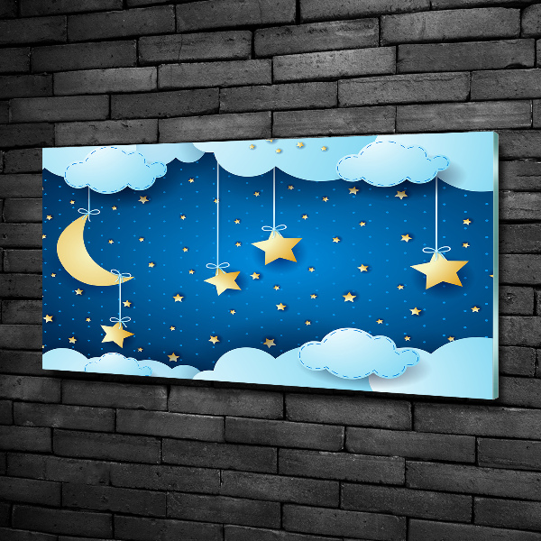 Printed glass wall art Sky at night