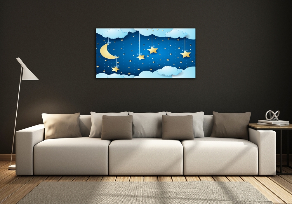 Printed glass wall art Sky at night