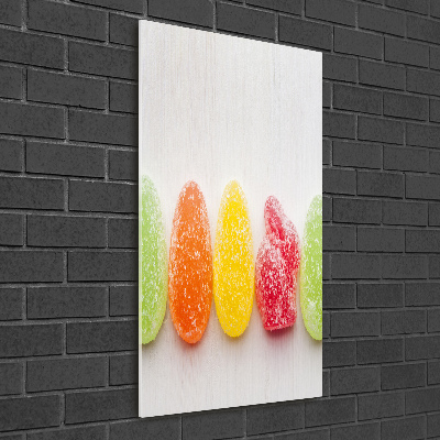 Glass wall art Colorful jelly beans