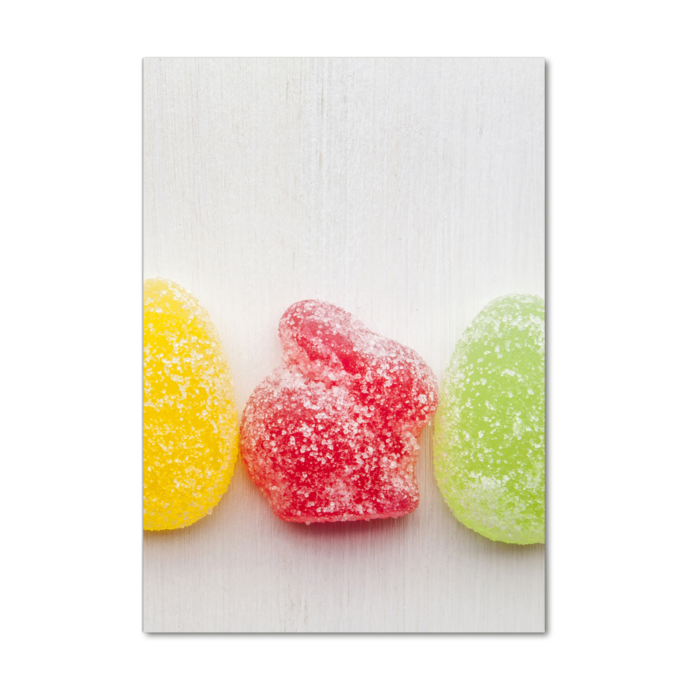 Glass wall art Colorful jelly beans