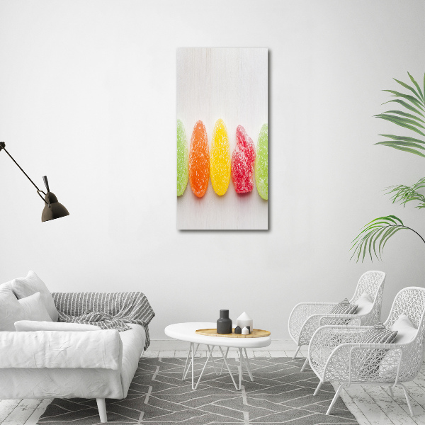 Glass wall art Colorful jelly beans