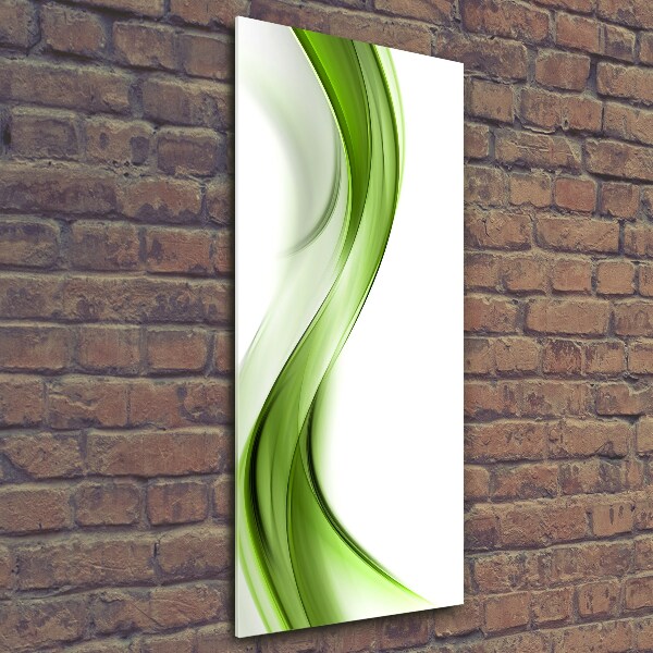 Printed glass wall art Abstract wave