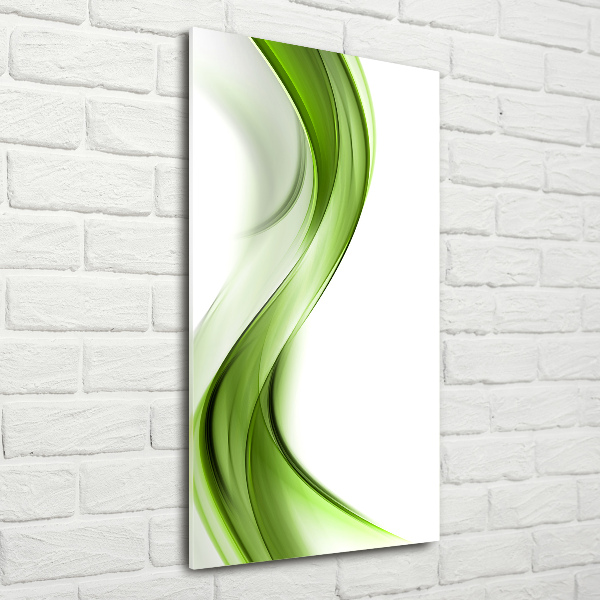 Printed glass wall art Abstract wave