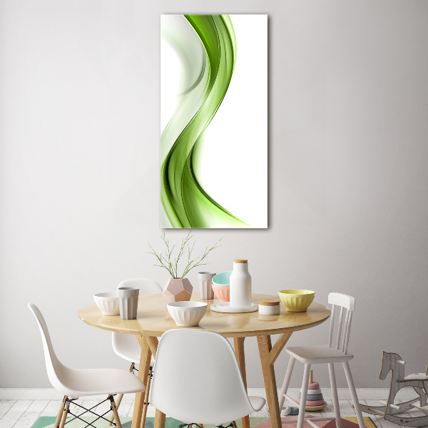 Printed glass wall art Abstract wave