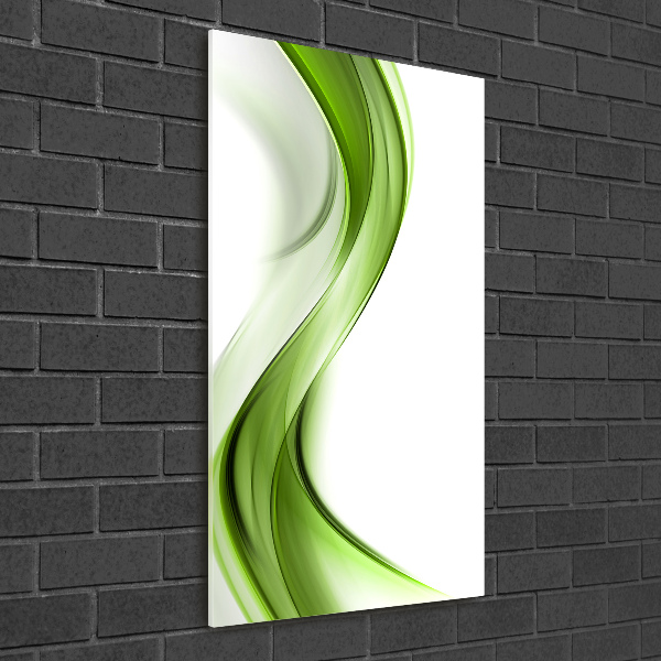 Printed glass wall art Abstract wave