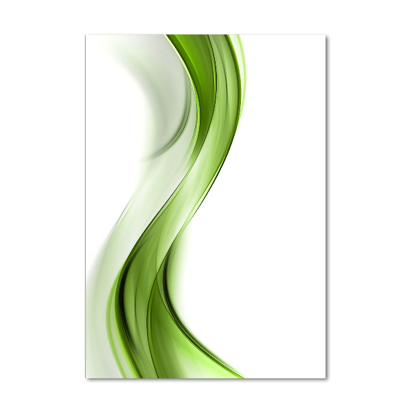 Printed glass wall art Abstract wave